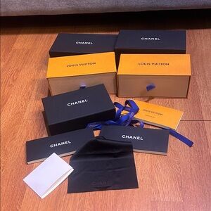 Chanel and Louis Vuitton empty Box Set